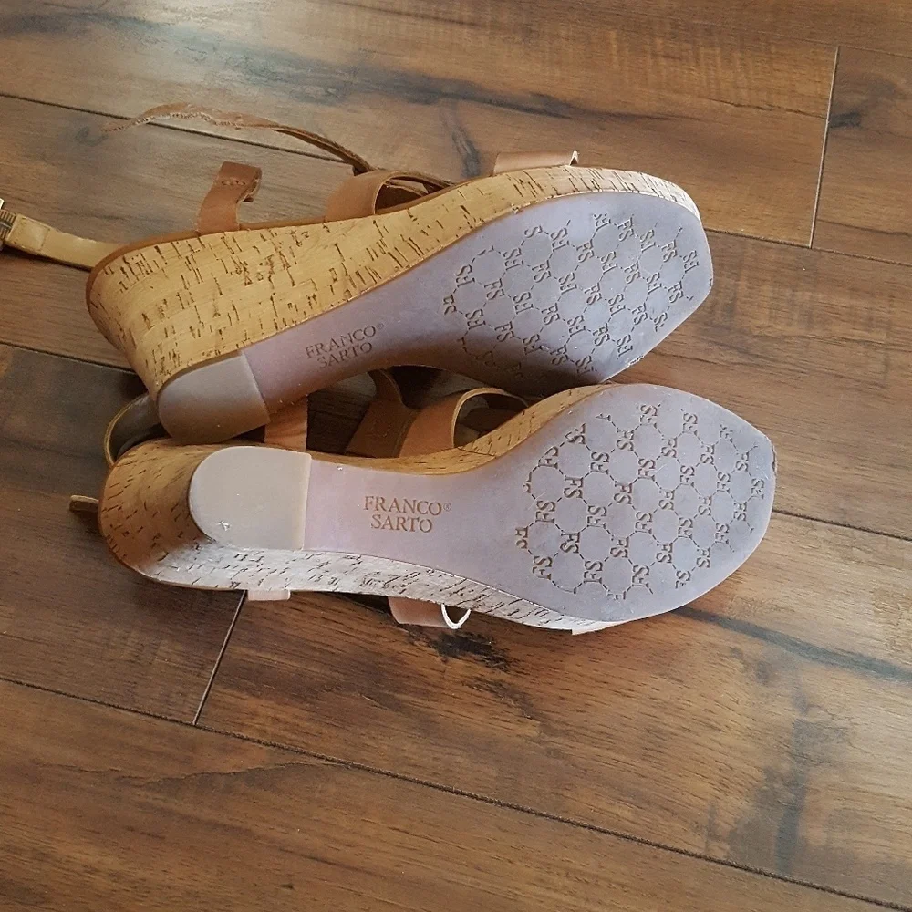 Franco Sarto Tan Falco‎ Platform Wedge Sandal
